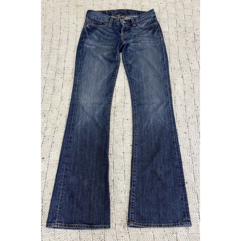 VTG Lucky Brand Lil Maggie 00/24 Y2K Ultra Low Rise Bootcut Button Fly Jeans USA